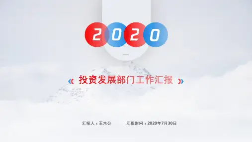 投资发展部门工作总结汇报ppt模板