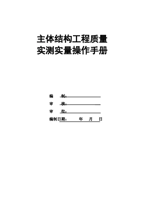 主体结构实测实量操作手册48994
