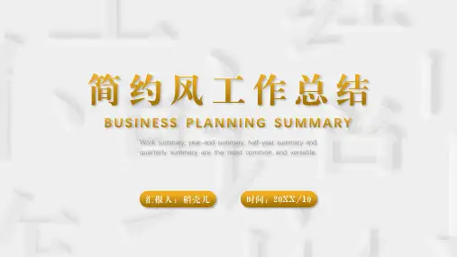 新版商务简约风工作总结报告PPT