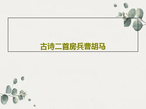古诗二首房兵曹胡马PPT共38页