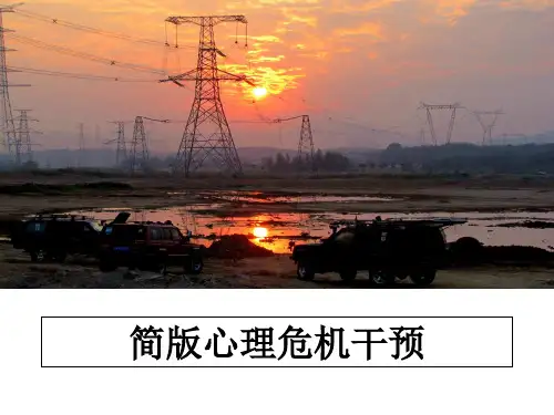 最新简版心理危机干预课件ppt