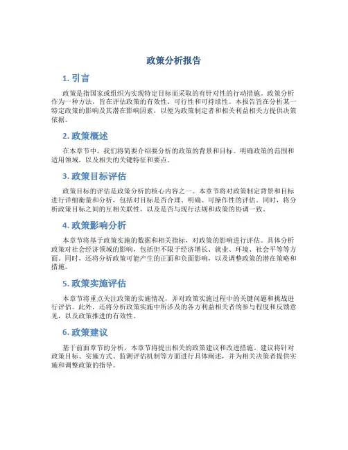 政策分析报告