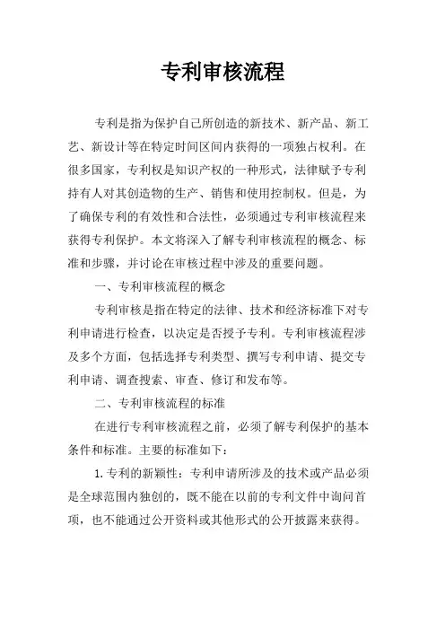 专利审核流程