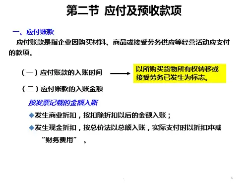 二应付及预收款项PPT课件