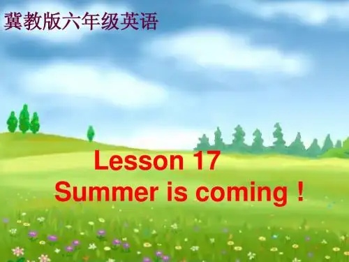 冀教版Lesson17 Summeriscoming