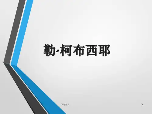 勒·柯布西耶及其主要建筑作品全面分析  ppt课件