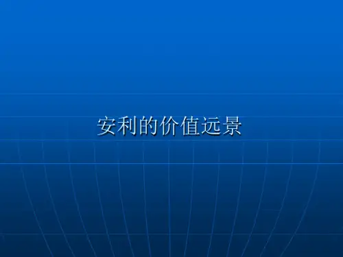 安利的价值远景讲解