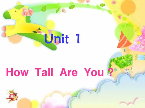 人教版PEP英语六年级下册Unit1 How tall are you-B等