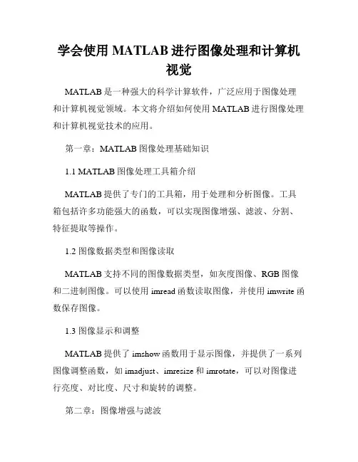 学会使用MATLAB进行图像处理和计算机视觉