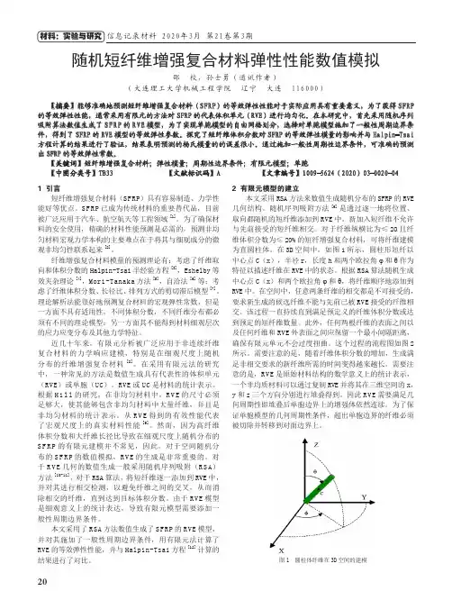 随机短纤维增强复合材料弹性性能数值模拟