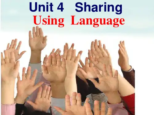 人教英语选修7Unit4Using  Language 课件 (共32张PPT)