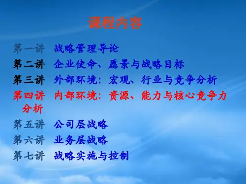 战略管理MBA4内部环境