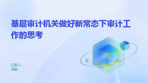 基层审计机关做好新常态下审计工作的思考