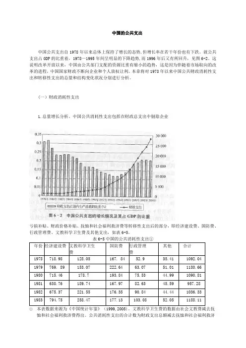 中国公共支出分析
