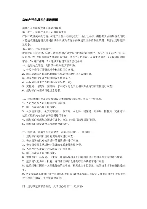 房地产开发项目办事流程图 2