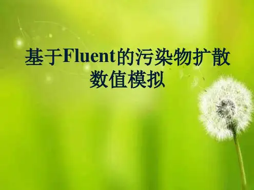 fluent沉降及污染物扩散模拟