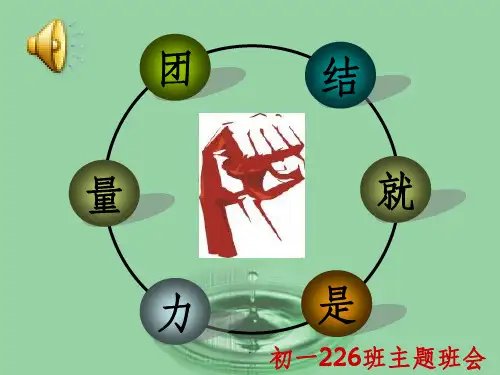 七年级《团结就是力量》主题班会ppt课件
