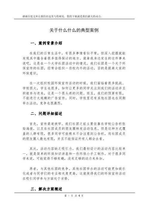 关于什么什么的典型案例