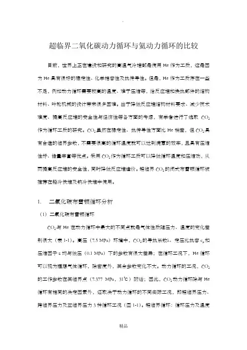 超临界二氧化碳循环分析1