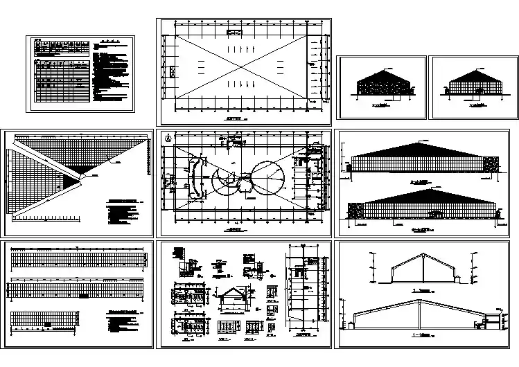 某大棚整套详细的cad建施图
