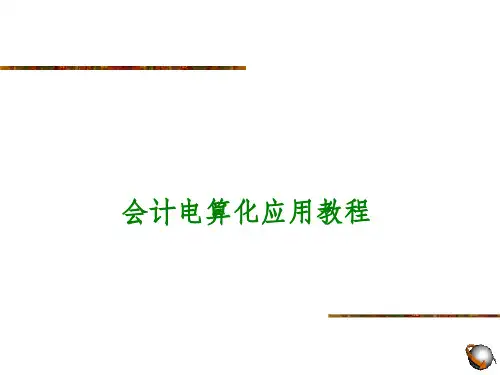 会计电算化应用教程(ppt238)-PPT文档资料