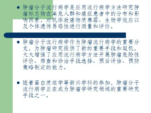 肿瘤分子流行病学PPT课件