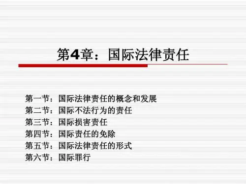 第4章 国际法律责任