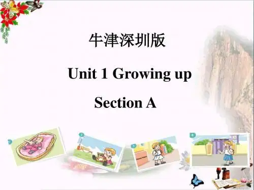 六年级英语上册Unit1Growingup(第1课时)  ppt课件