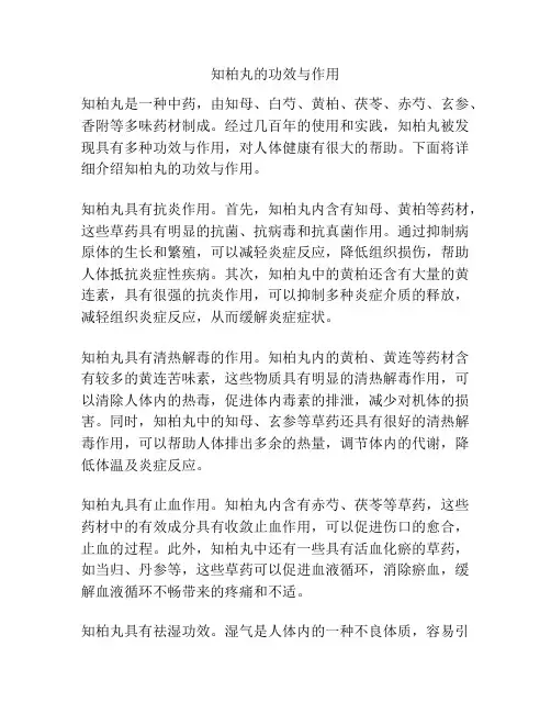 知柏丸的功效与作用