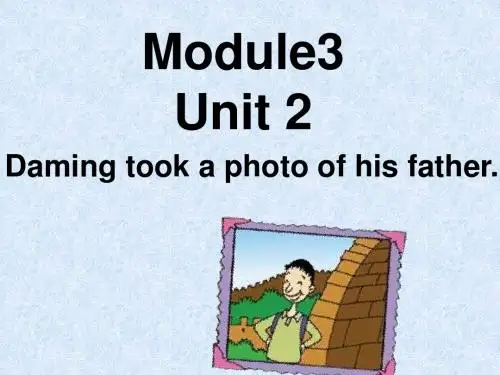 外研版五年级上册英语Module-3-Unit2-Daming-took-a-photo-of-his--father.