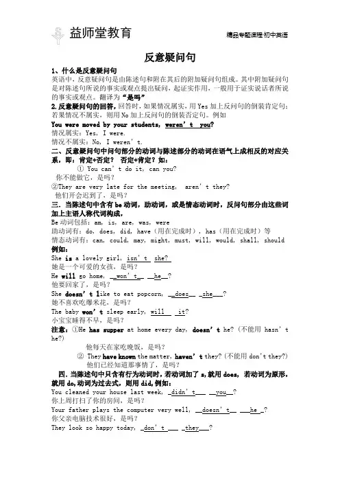 反义疑问句与感叹句