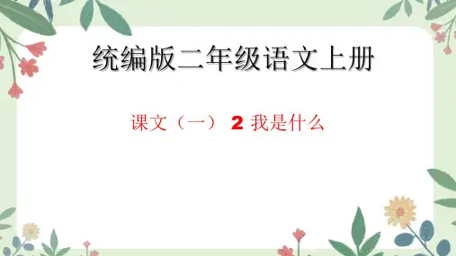 统编版语文二年级上册2 我是什么 课件(共29张PPT)