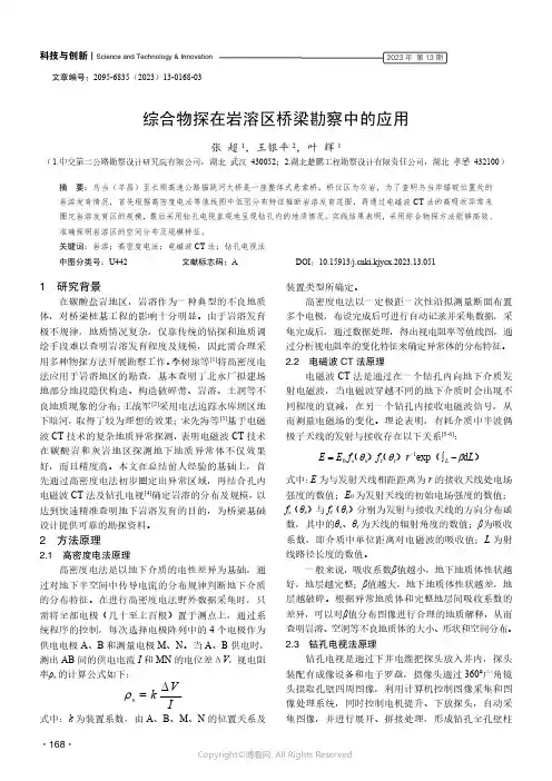 219524979_综合物探在岩溶区桥梁勘察中的应用