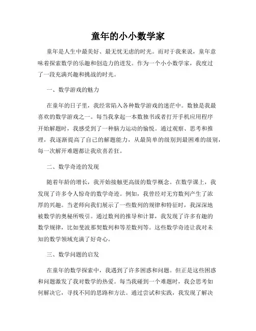 童年的小小数学家