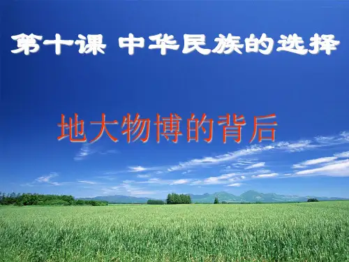 “地大物博”的背后ppt优秀课件1 人民版