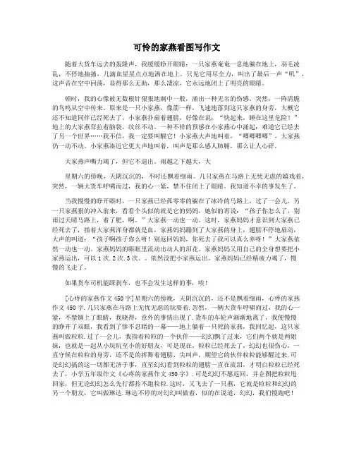 可怜的家燕看图写作文