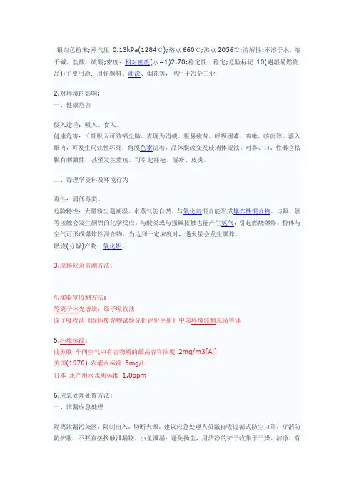 钛粉尘性质