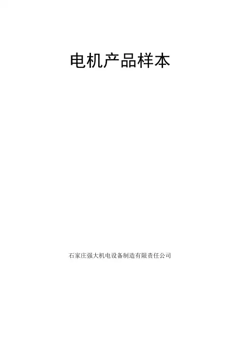 潜水电机电机产品样本