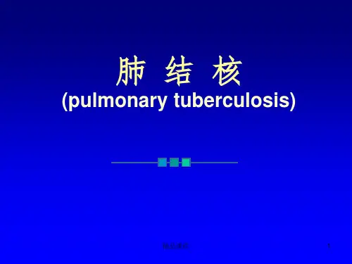 肺结核完整ppt课件