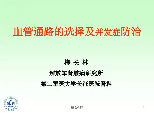 血管通路建立时机及血管通路类型的选择2