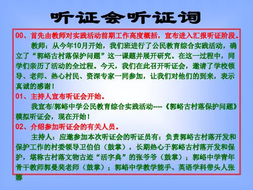 模拟听证会