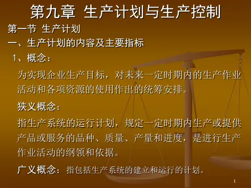 生产计划与生产控制PPT课件