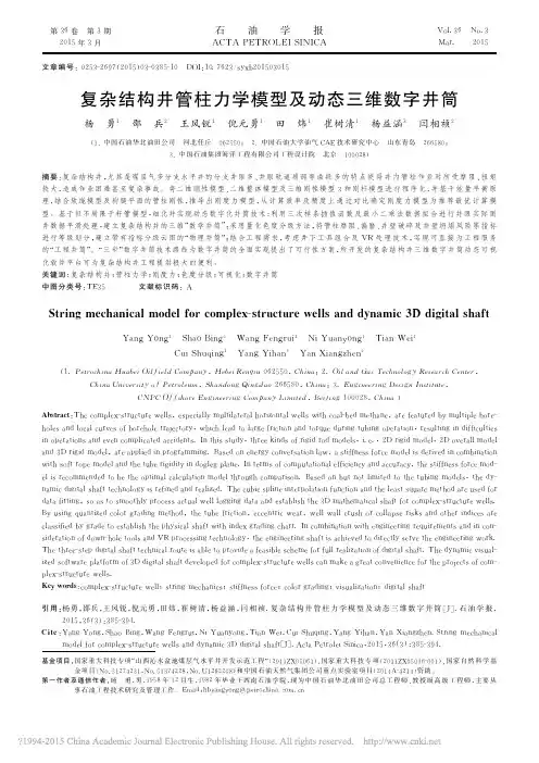 复杂结构井管柱力学模型及动态三维数字井筒_杨勇