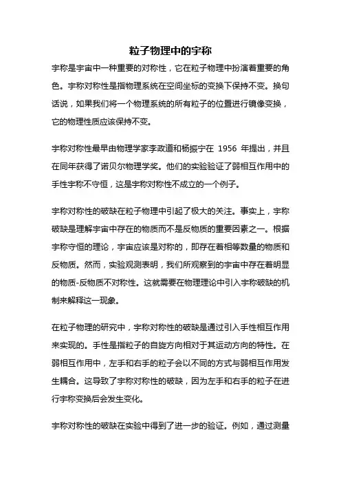 粒子物理中的宇称