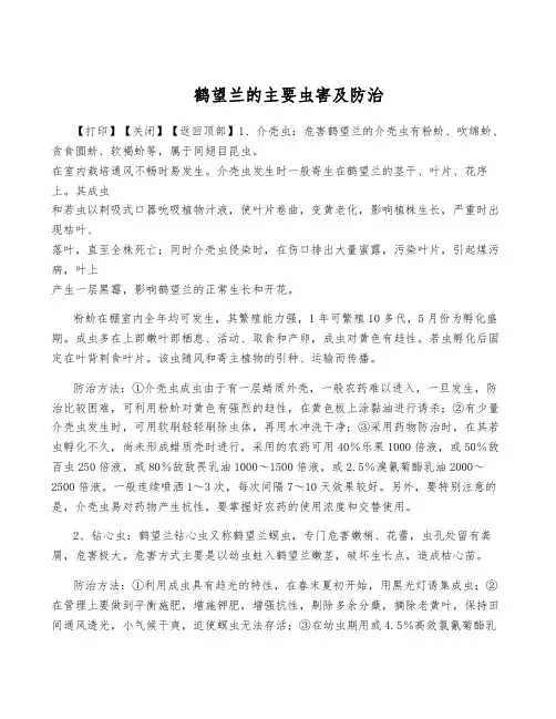鹤望兰的主要虫害及防治