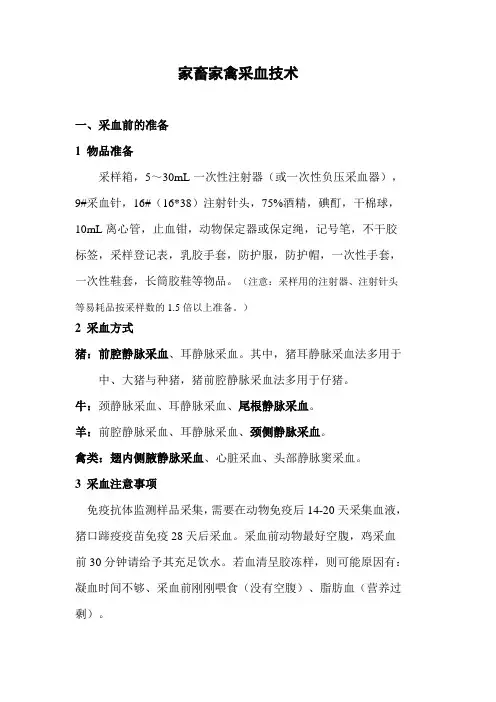 家畜家禽采血技术