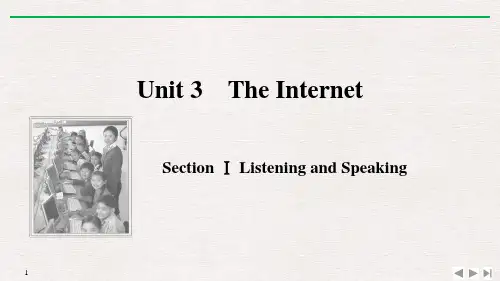 人教版高中英语必修二课件：Unit 3 The Internet Section Ⅰ Listening and Speaking