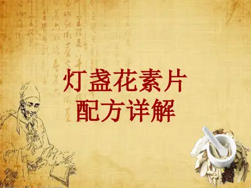 中成药配方详解：灯盏花素片
