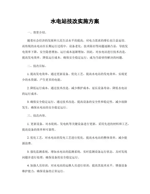 水电站技改实施方案
