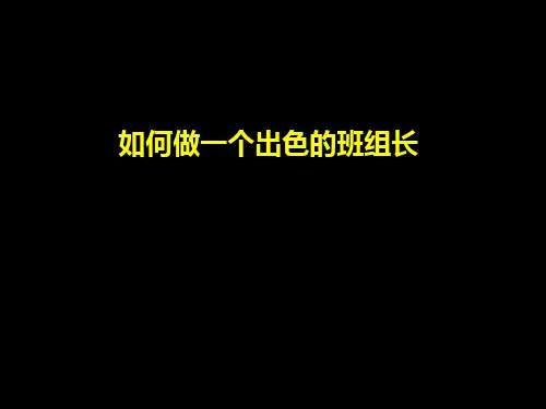 《班组长培训材料》PPT课件